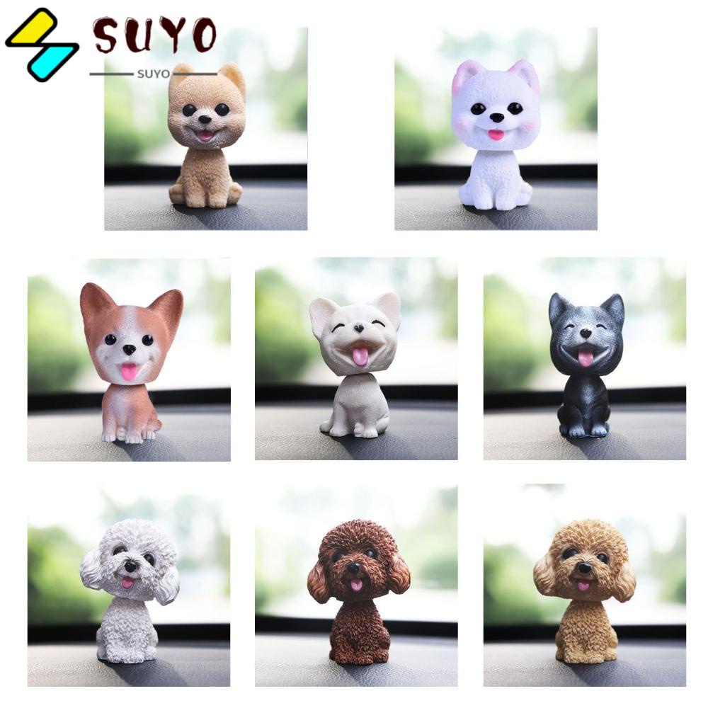 1 Chú Chó Lắc Đầu Bằng Nhựa Resin Trang Trí Xe Hơi