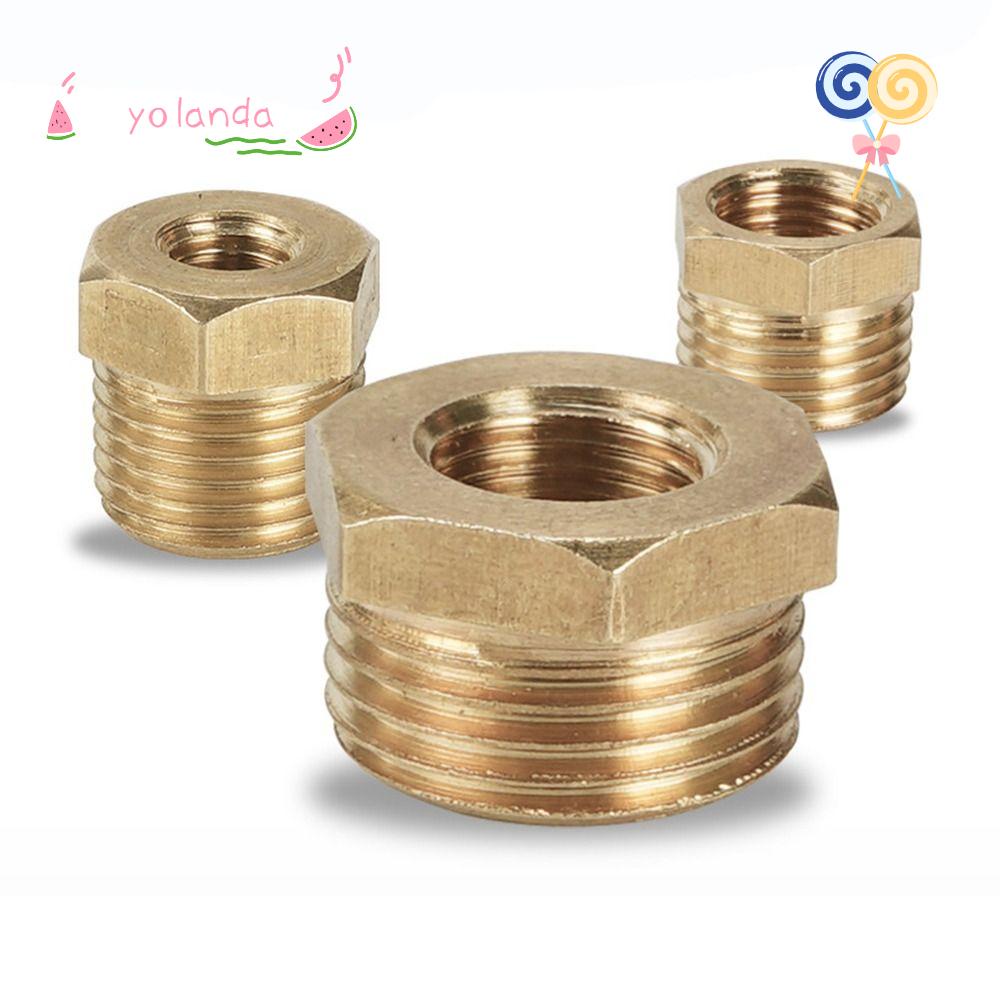 Bộ 4 Đầu Nối Ống Dẫn Dầu Bằng Đồng Thau Hình Lục Giác Nhiều Kích Thước