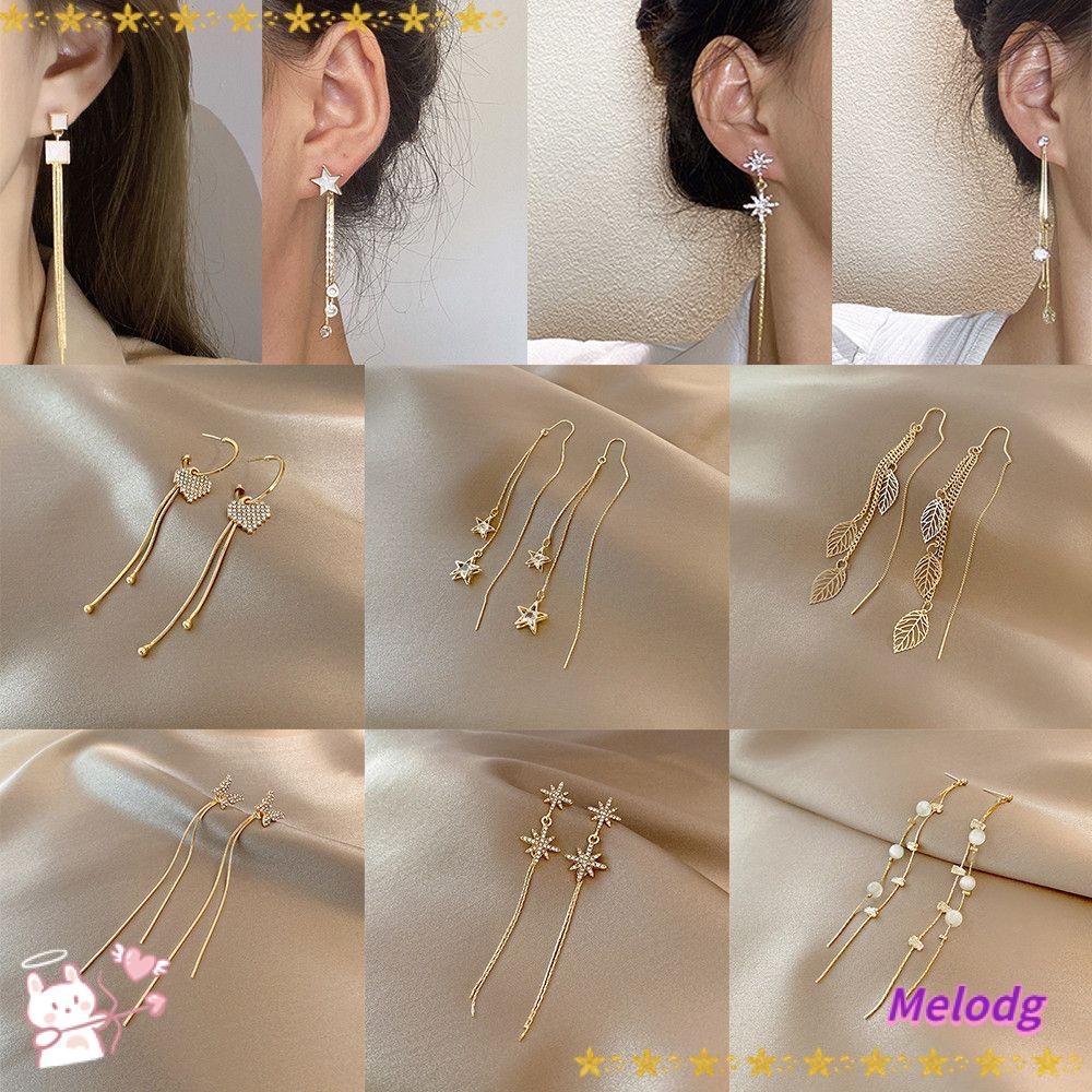 Khuyên Tai Tua Rua Dáng Dài Phong Cách Hàn Quốc Thời Trang|Ngôi Sao Trái Tim