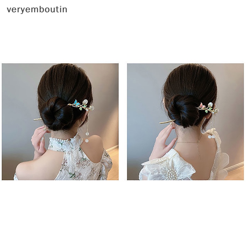 Kẹp Tóc Đuôi Ngựa Hình Bướm Đính Pha Lê Thời Trang Dành Cho Nữ