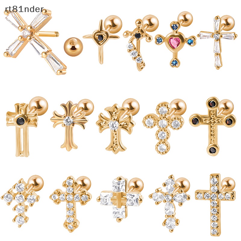 Rt 1 Khuyên Tai Dạng Xoắn Ốc Đính Đá Zircon Cho Nữ