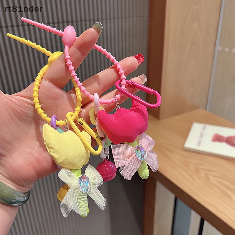 Rt Móc Khóa Điện Thoại Cặp Đôi Hình Hoa Tulip Bằng Vải Dễ Thương Dùng Làm Quà Tặng