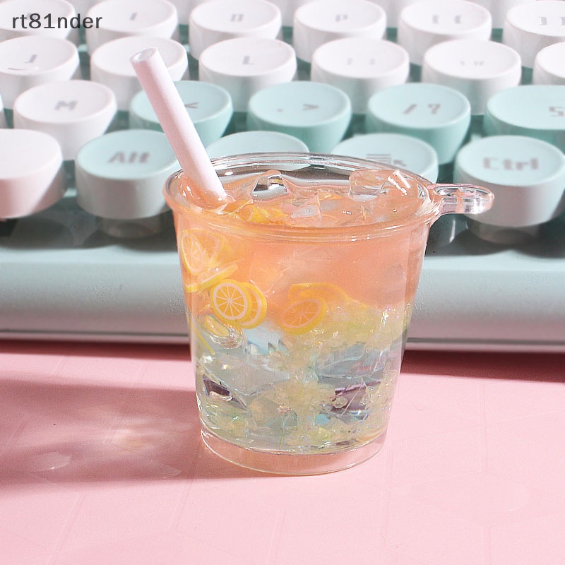 Rt Xô Đựng Nước Đá Hai Màu Dạ Quang Bằng Nhựa Resin Kèm Ống Hút Để Bàn Trang Trí Nội Thất