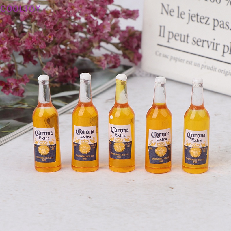 Set 10 Chai Rượu Mini Tỉ Lệ 1 / 12 Xinh Xắn Dùng Để Trang Trí Nhà Búp Bê