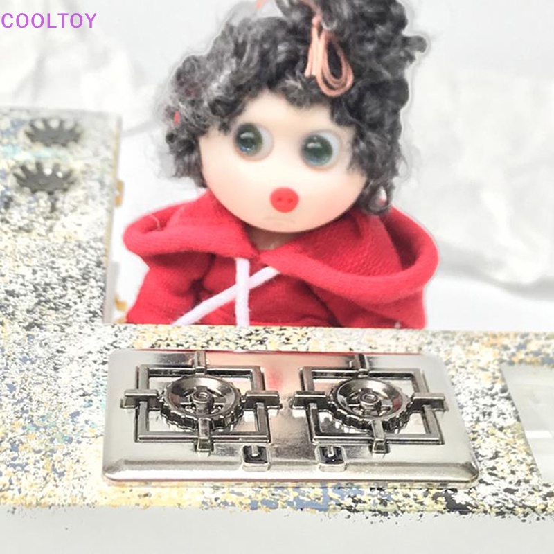 1 Bộ Bếp Gas Mini Bằng Kim Loại 1: 12 Trang Trí Nhà Búp Bê