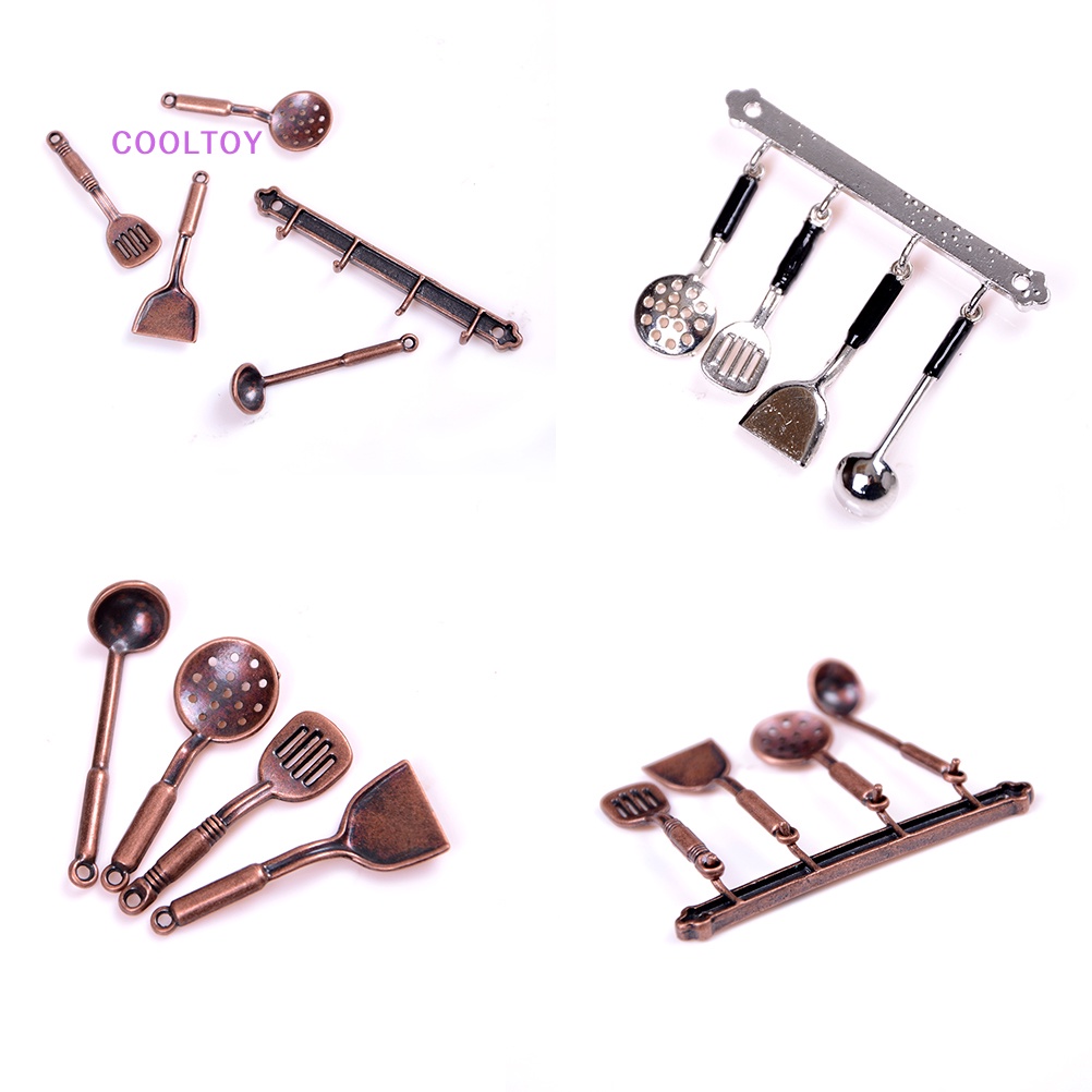 Set 5 Dụng Cụ Nấu Ăn Mini Tỉ Lệ 1: 12 Cho Nhà Búp Bê