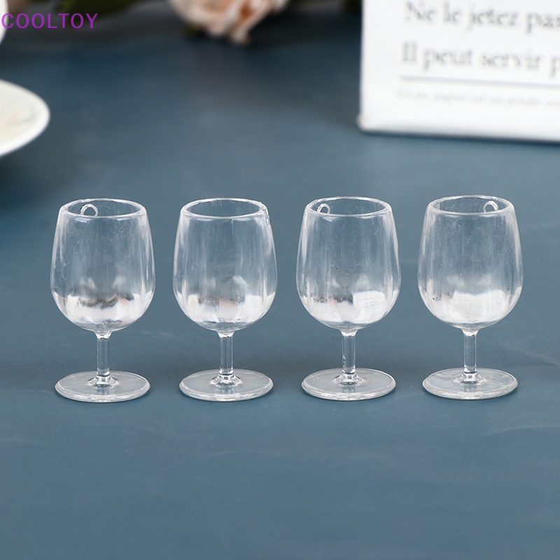 Set 10 Ly Rượu Mini Tỉ Lệ 1 / 6 1 / 12 Xinh Xắn Dùng Để Trang Trí Nhà Búp Bê