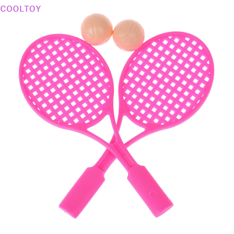 Bộ 4 Vợt Tennis Đồ Chơi Cho Nhà Búp Bê 1: 6 / 1: 12