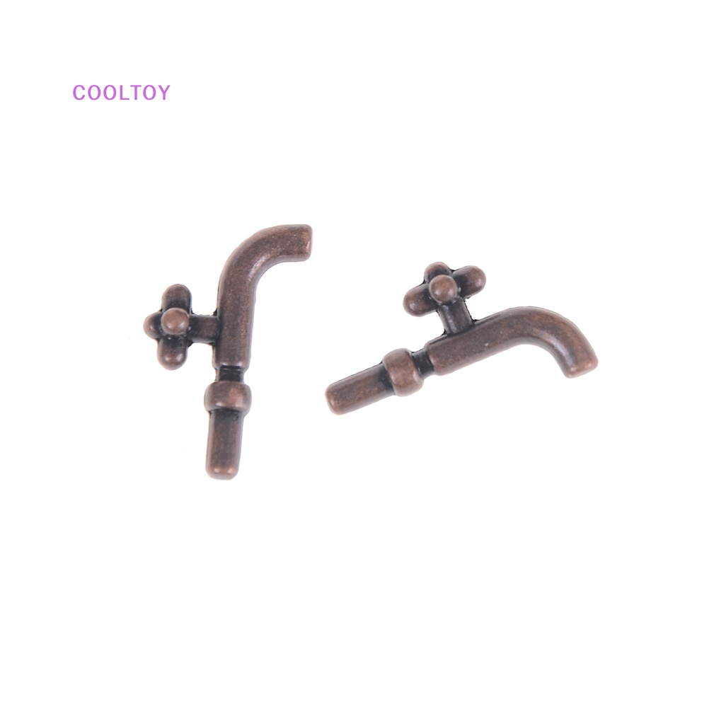 Bộ 2 Vòi Nước Kim Loại Tỉ Lệ 1: 12 Trang Trí Nhà Búp Bê