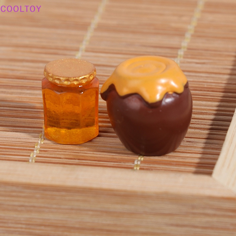 Set 3 Mô Hình Chai Mật Ong Mini Tỉ Lệ 1: 12 Dùng Để Trang Trí Nhà Búp Bê
