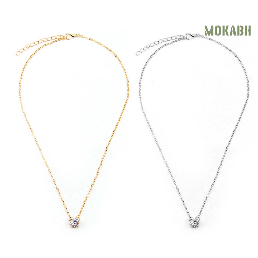 Vòng cổ Mảnh Đính Đá Zircon Đơn Giản Thời Trang Cho Nữ