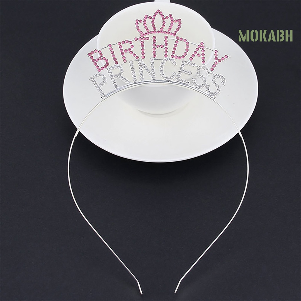 [Mokabh] Vương Miện Công Chúa Đính Đá Co Giãn Đáng Yêu Dành Cho Sinh Nhật Bé Gái