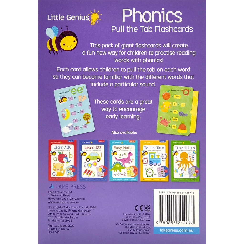 Little Genius: Phonics Pull The Tab Flashcards