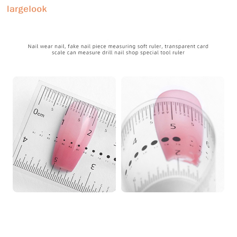 Set 10 Thước Đo Kích Cỡ Móng Tay Trong Suốt Tiện Dụng