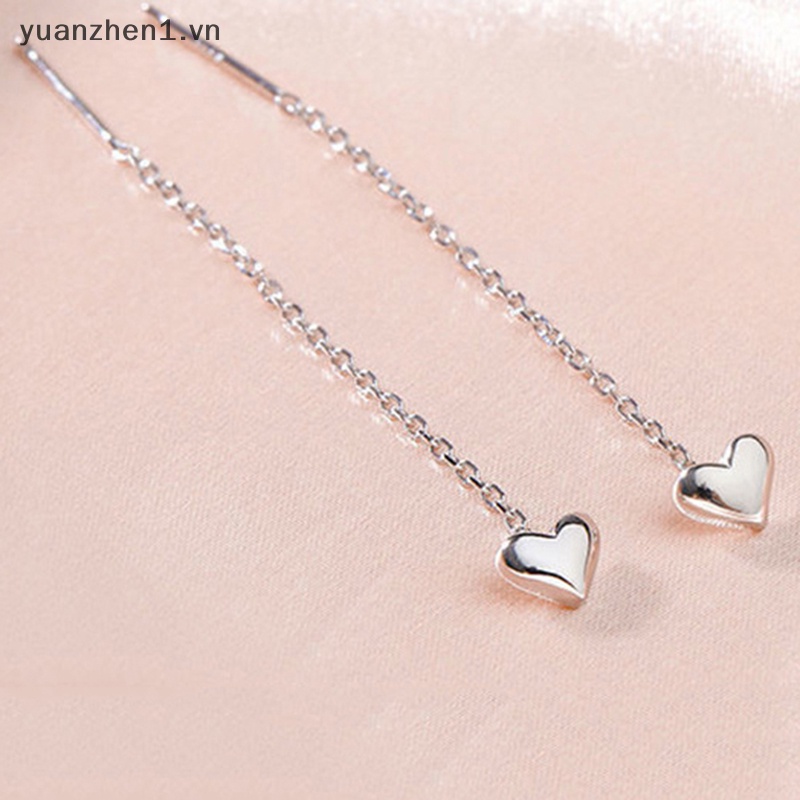 1 Đôi Bông Tai Dáng Dài Hình Ngôi Sao / Trái Tim Thời Trang Cho Nữ