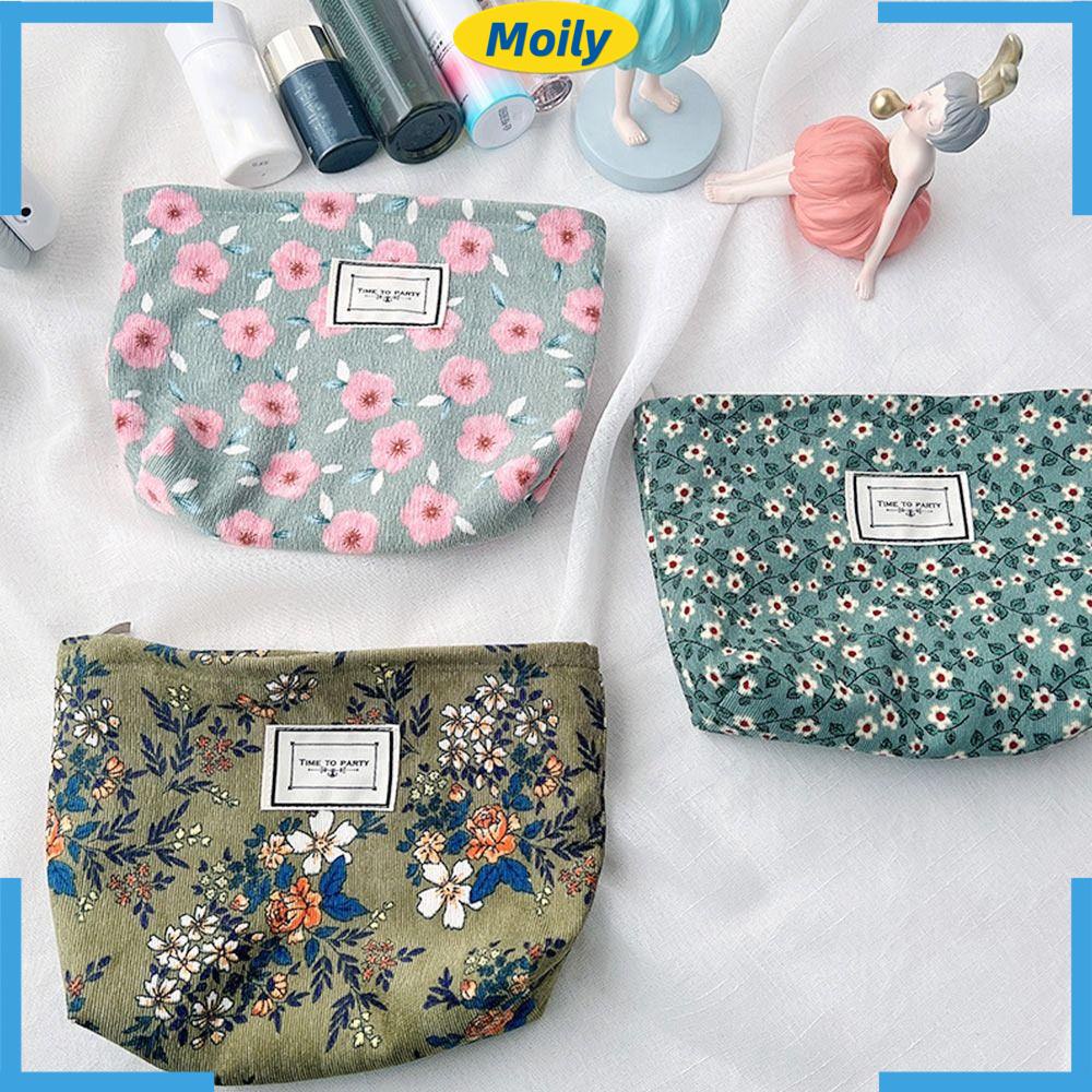 Túi Đựng Đồ Trang Điểm Họa Tiết Hoa Tiện Dụng Khi Đi Du Lịch