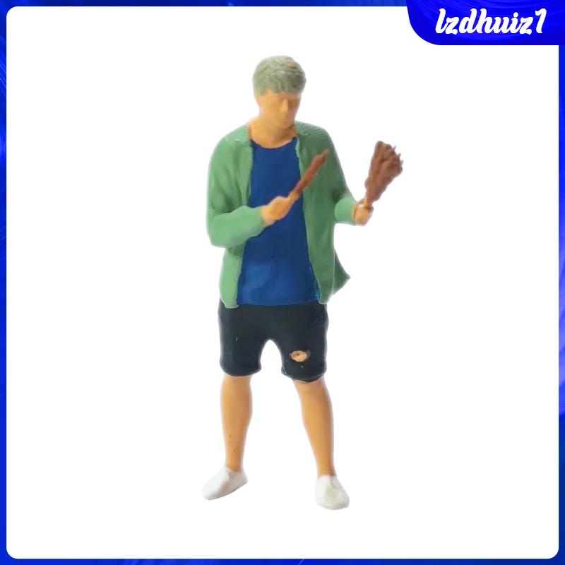 Mô Hình Người BBQ Bằng Nhựa Resin Tỷ Lệ 1 / 64 Dùng Trang Trí Tiểu Cảnh