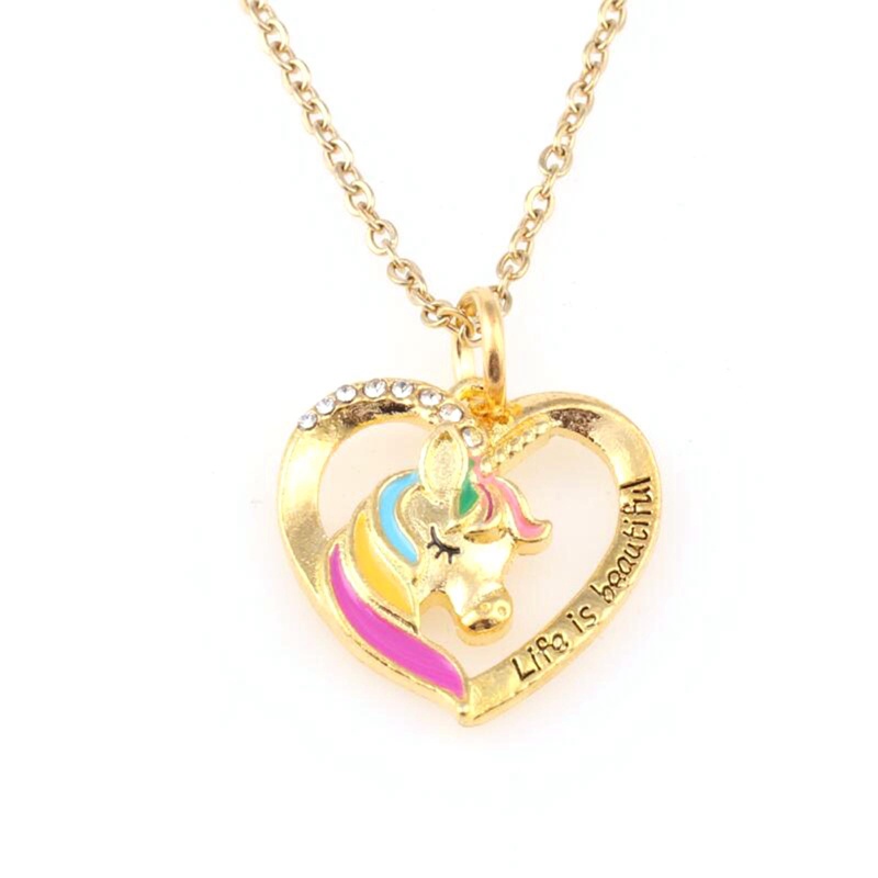 Vòng cổ Mặt Hình Kỳ Lân Đính Đá Thời Trang Cho Tuổi Teen