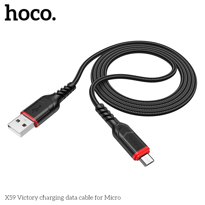 Cáp Sạc Nhanh Hoco X59 Bọc Dù 1M cho mọi dòng máy