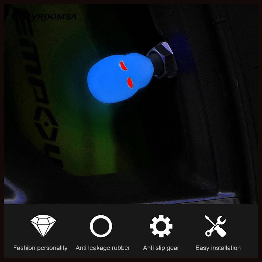 Nắp Van Bánh Xe Chống Bụi Phát Sáng Trong Tối