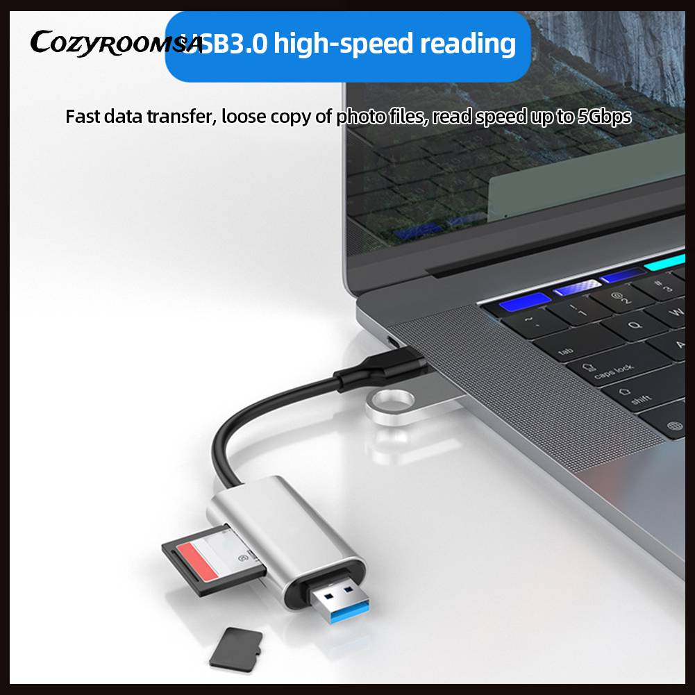 Đầu Đọc Thẻ Nhớ 2 Trong 1 2TB USB / Type-C Cho Laptop