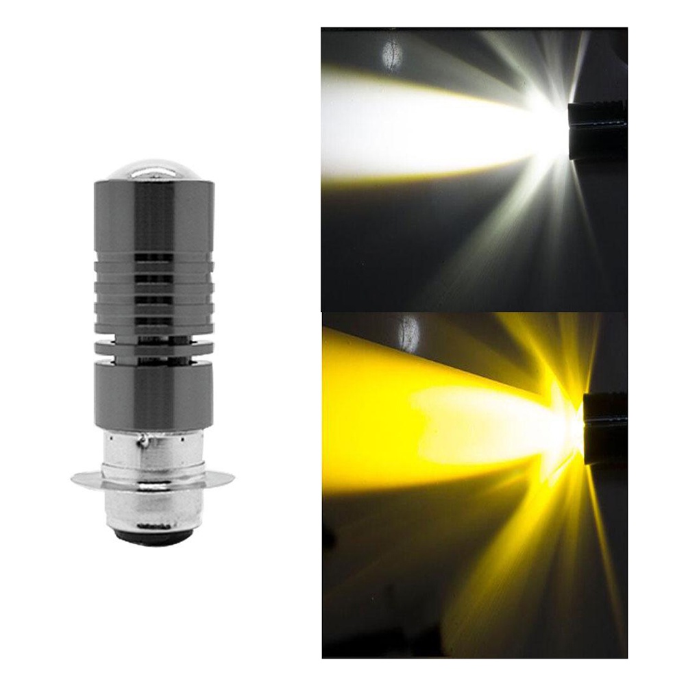 Bóng Đèn Pha LED P15D H6 PX15D Màu Vàng / Trắng 3000K / 6000K Chuyên Dụng Cho Xe Mô Tô
