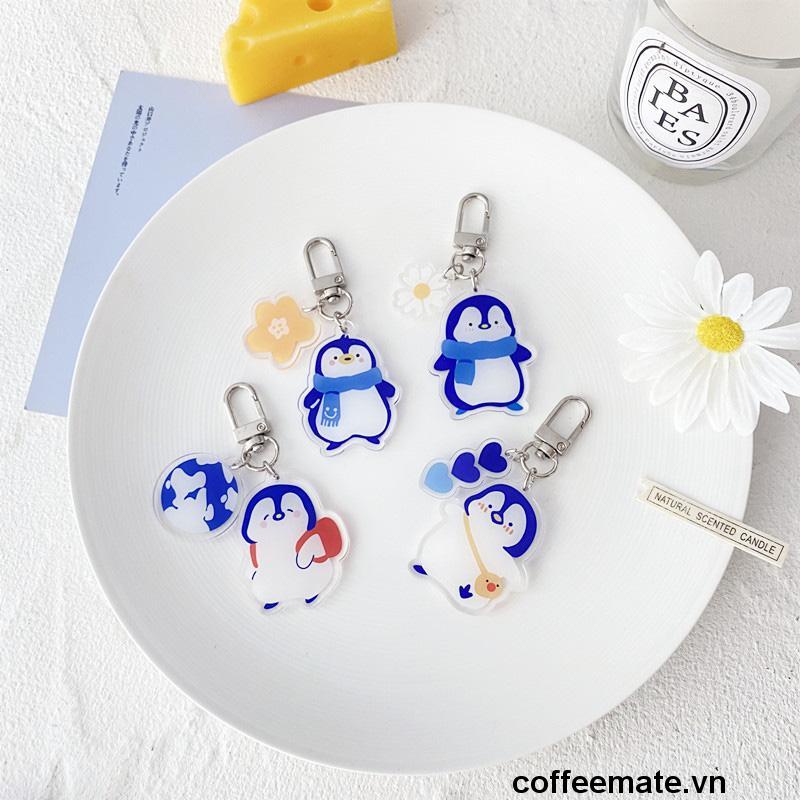 ⚡Móc Khóa Hình Chim Cánh Cụt Bằng Acrylic Trong Suốt Hai Mặt Dễ Thương