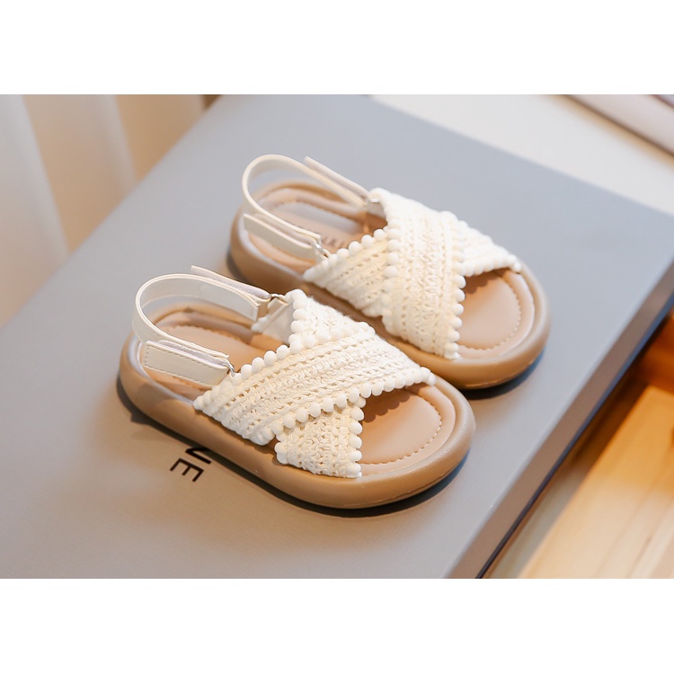 Xăng đan Công Chúa Mềm Mại Thoáng Khí Thời Trang 2023 Phong Cách Dân Tộc Pháp Cho Bé Gái