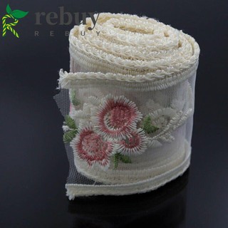 Dây ruy băng ren thêu hoa trang trí đầm cô dâu DIY 1 yard