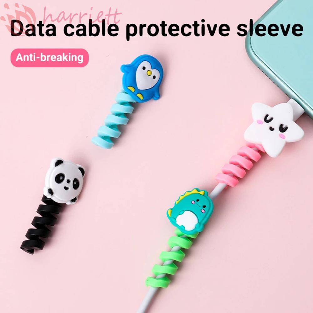 Phụ Kiện Bảo Vệ Dây Cáp Bằng Silicon Hình Thú Dễ Thương Bắt Mắt