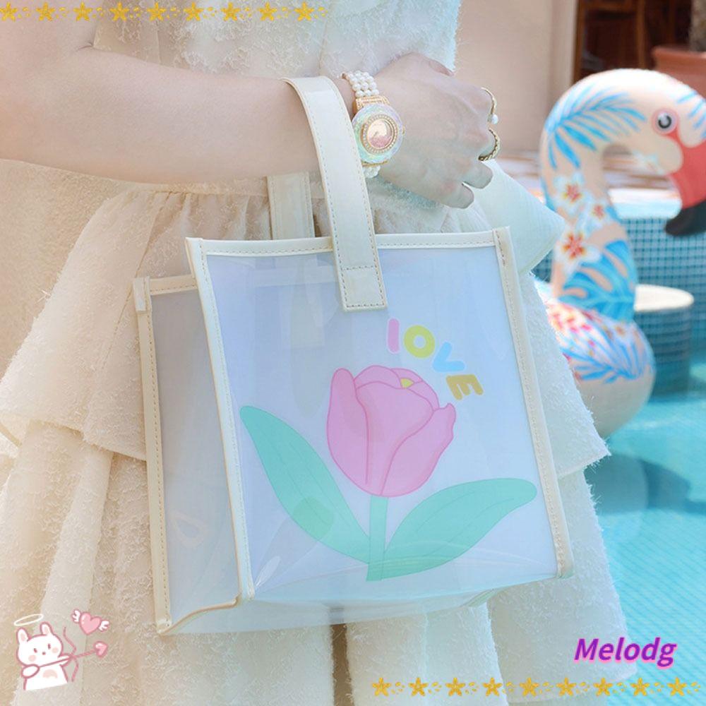 Túi Tote Chất Liệu PVC Trong Suốt Sức Chứa Lớn Tiện Dụng Cho Mùa Hè