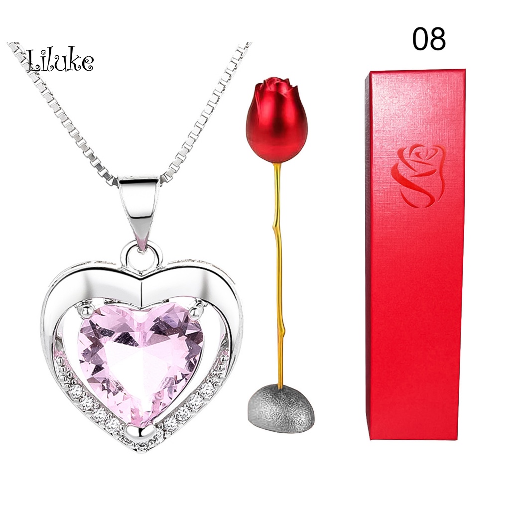 Vòng cổ Hợp Kim Trang Trí Trái Tim Đính Đá Xinh Xắn Cho Nữ