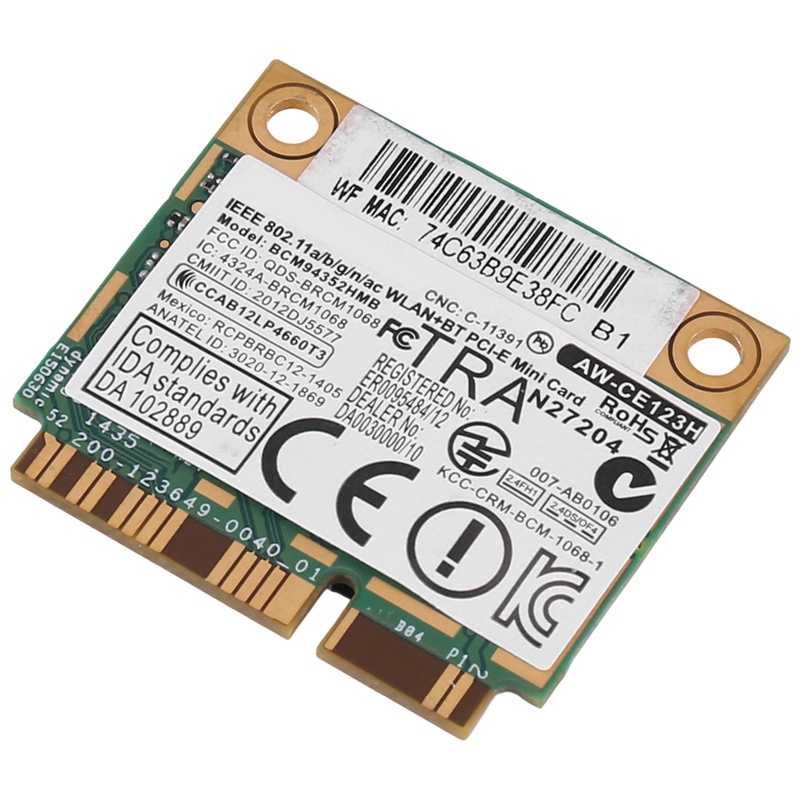 1 Chiếc Thẻ Không Dây AzureWave BCM94352HMB Mini PCIe 802.11AC 867Mhz | BigBuy360 - bigbuy360.vn