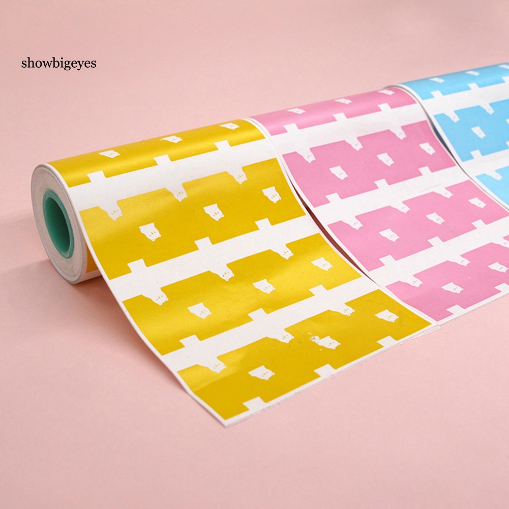 Bộ 3 Cuộn Giấy Dán Tự Dính Hình Gấu Dễ Thương Dùng Trang Trí