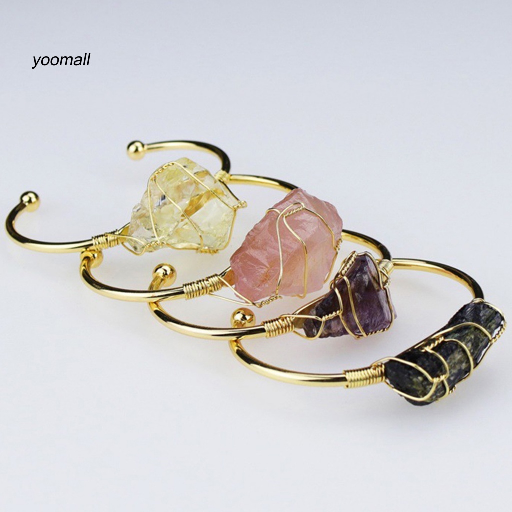 Vòng Đeo Tay Dạng Hở Bằng Hợp Kim Tự Nhiên Có Thể Điều Chỉnh Cho Nữ