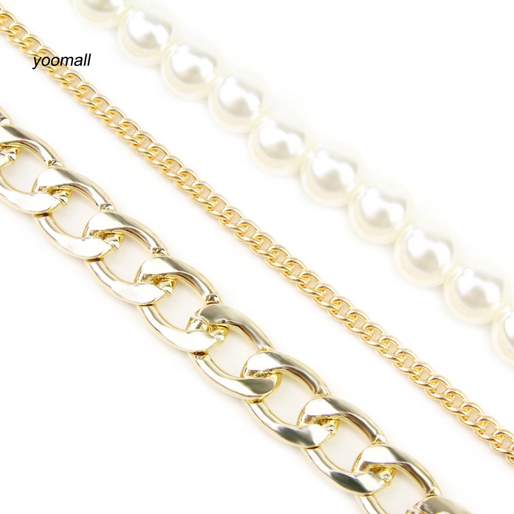 Vòng cổ Nhiều Lớp Đính Ngọc Trai Nhân Tạo Thời Trang Dành Cho Nữ