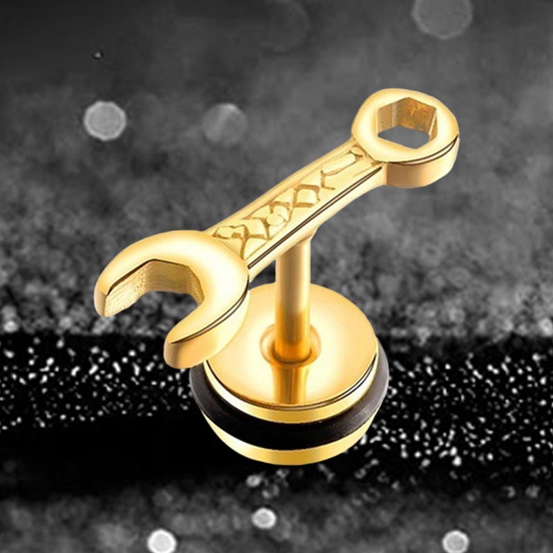 Khuyên Tai Hình Cờ Lê Bằng Thép Không Gỉ Thời Trang Cá Tính