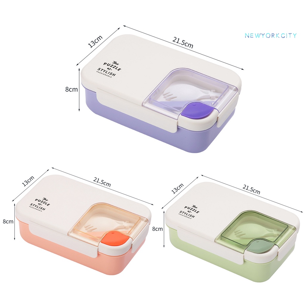 1 Set Hộp cơm 1.1L Hai Tầng Bằng Silicone Cấp Thực Phẩm An Toàn Có Thể Tái Sử Dụng