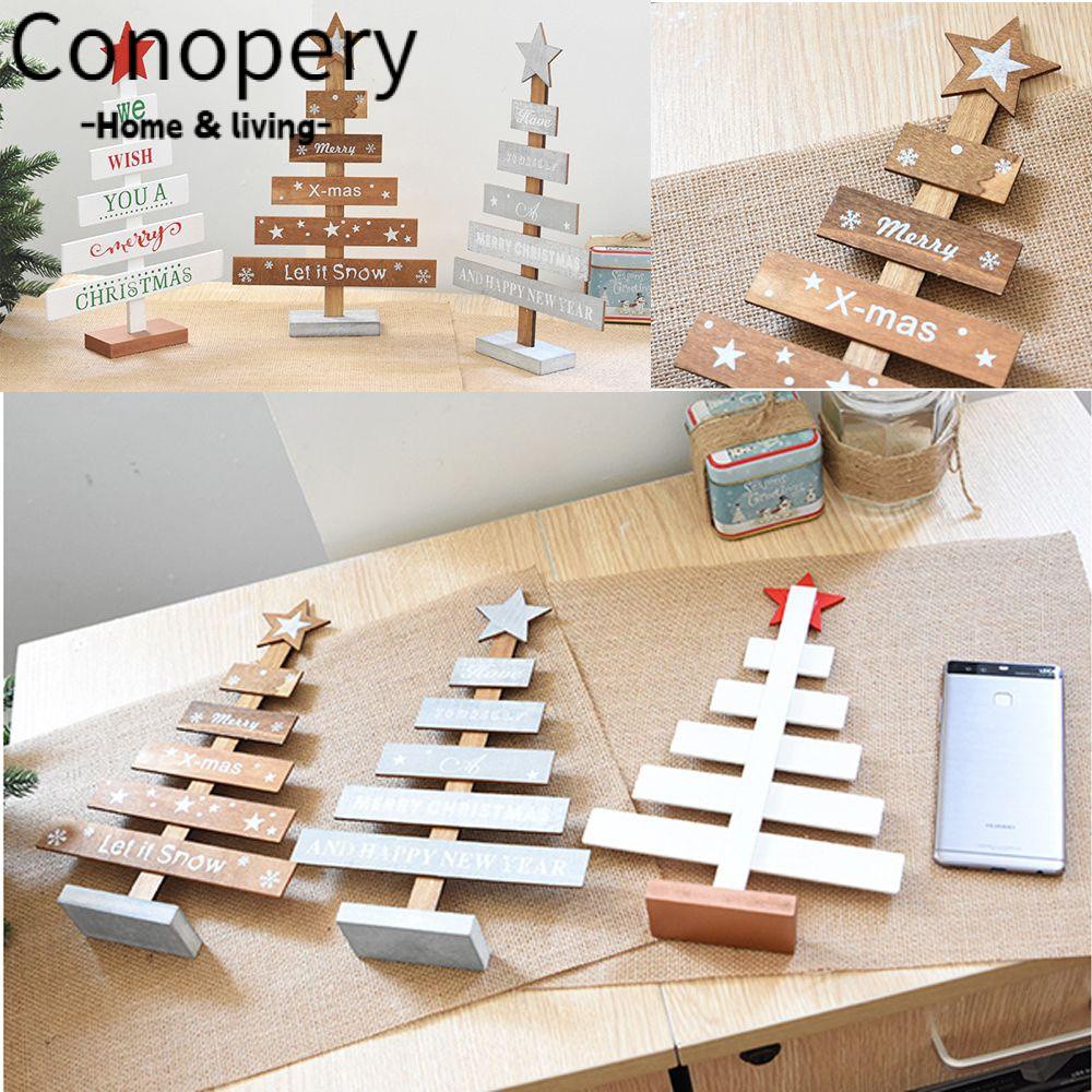 CONOPERY Phụ Kiện Trang Trí Giáng Sinh Bằng Gỗ DIY