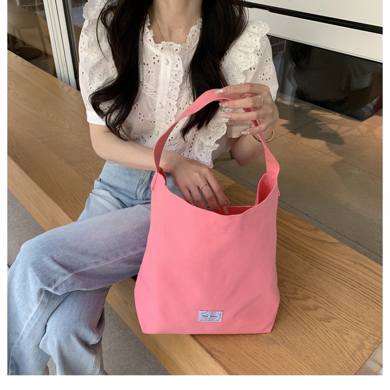 Túi Xách Vải Canvas Màu Kẹo Ngọt Dung Tích Lớn Thời Trang 2023 Cho Nữ