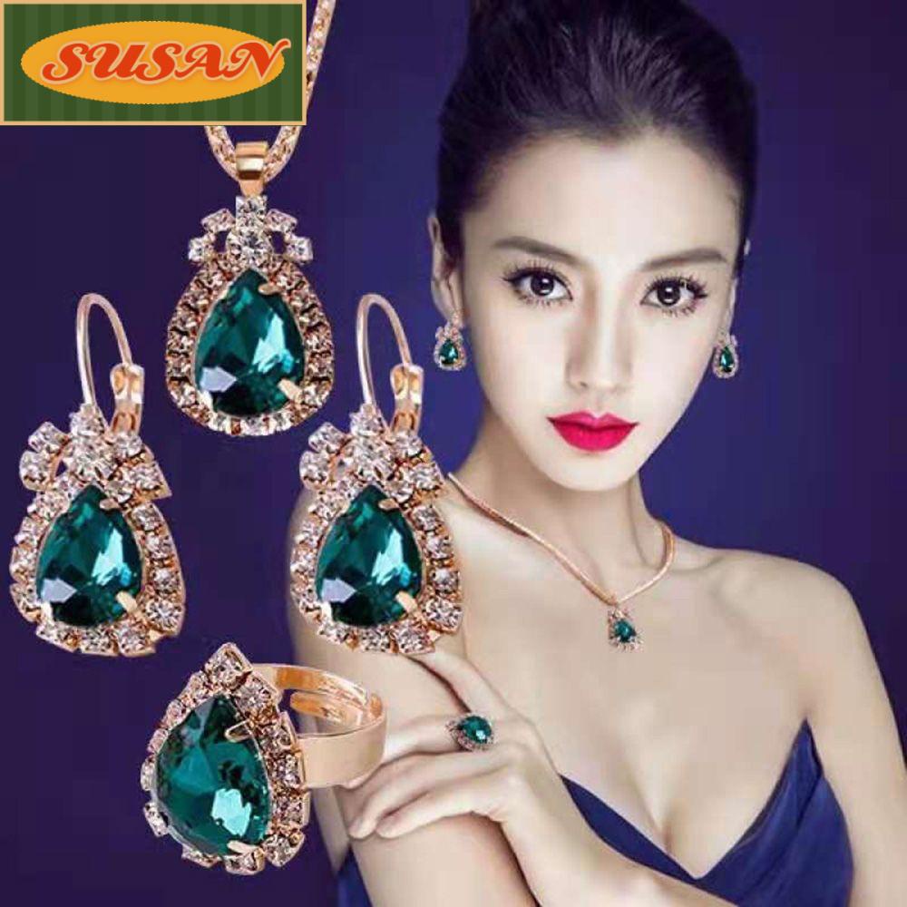 Bộ Trang Sức Ba Món Nhiều Màu Sắc Phong Cách Âu Mỹ|Vòng Cổ Choker Thời Trang Cá Tính