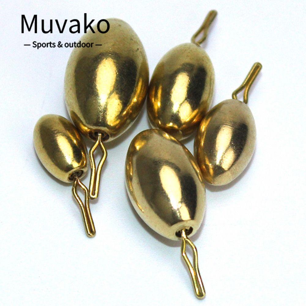 MUVAKO Set 5 / 10 / 15 Chì Câu Cá Bằng Đồng Chuyên Dụng