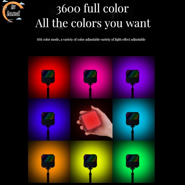 Đèn Rgb Mini Cầm Tay Có Kẹp Gắn Điện Thoại Di Động Hỗ Trợ Chụp Ảnh Selfie