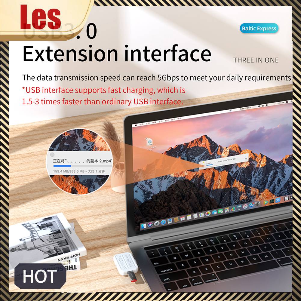 Bộ Chia 3 Trong 1 5Gbps Cho iPad Tablet