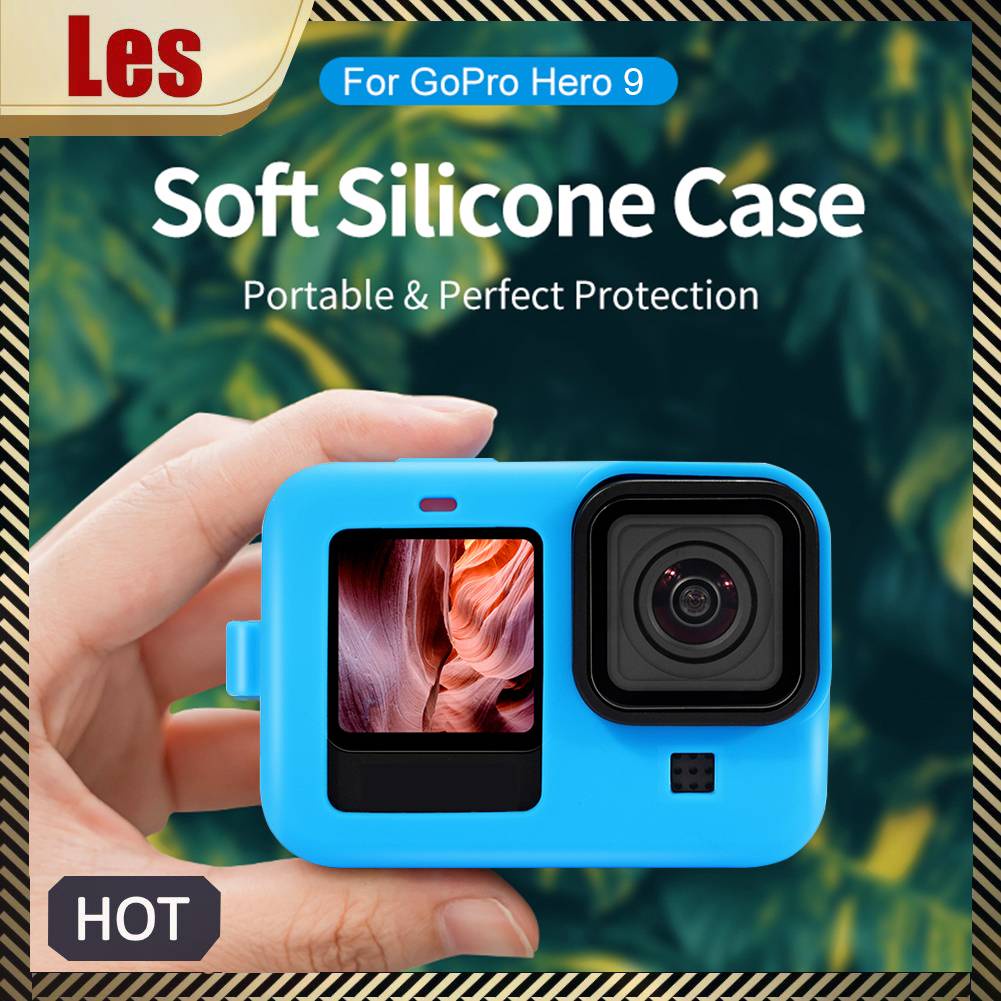 Vỏ Silicone Bảo Vệ Máy Ảnh GoPro Hero 9 Kèm Nắp Lens Và Dây Đeo