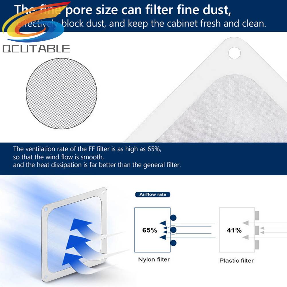 Vỏ Bọc Quạt Tản Nhiệt Chống Bụi Bằng Nylon Hít Nam Châm Cho Máy Tính