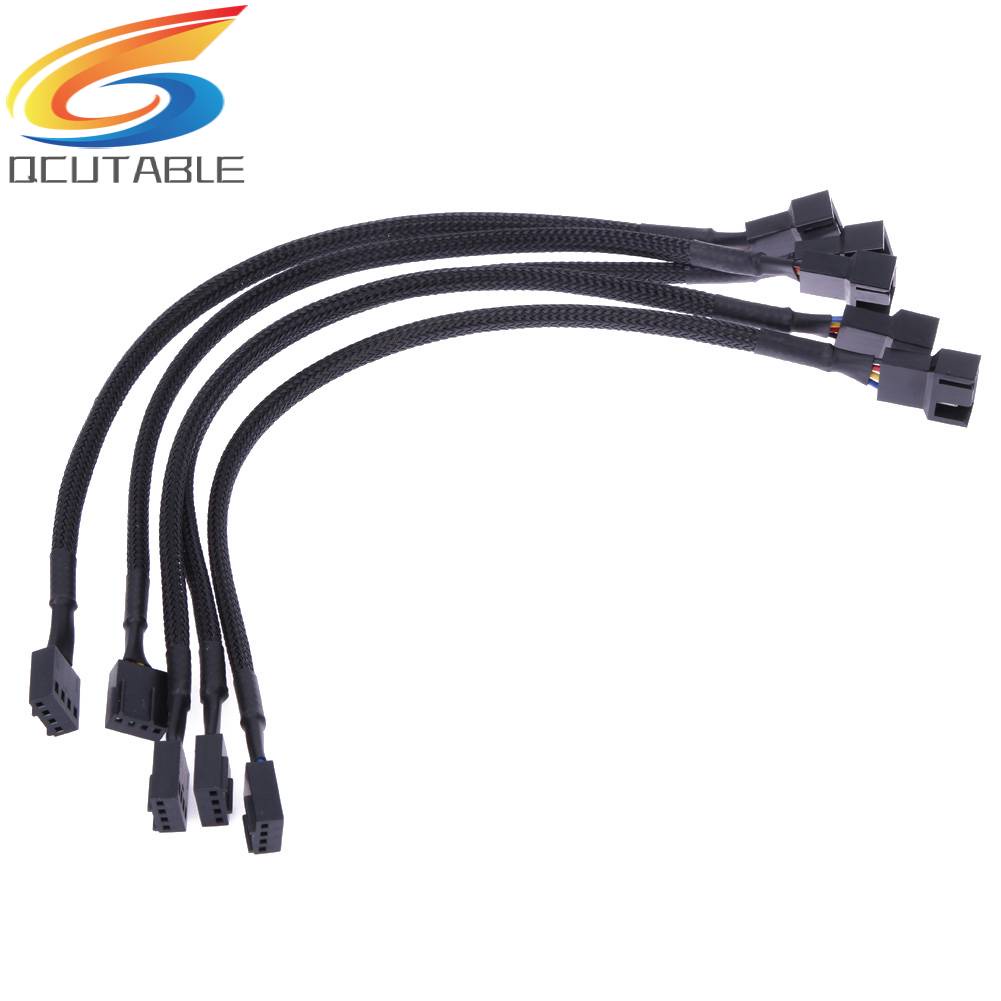 Set 5 Cáp Nối Dài Quạt Tản Nhiệt 4 Pin PWM 12in Cho Máy Tính