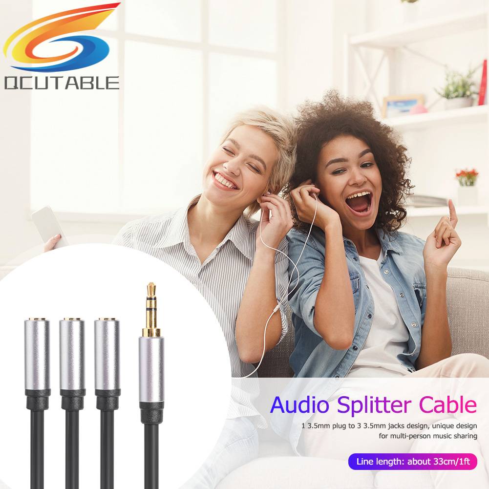 Cáp Chia Âm Thanh 3.5mm 3.5mm TRS Sang 3x 1 / 8 Jack CắM 1ft