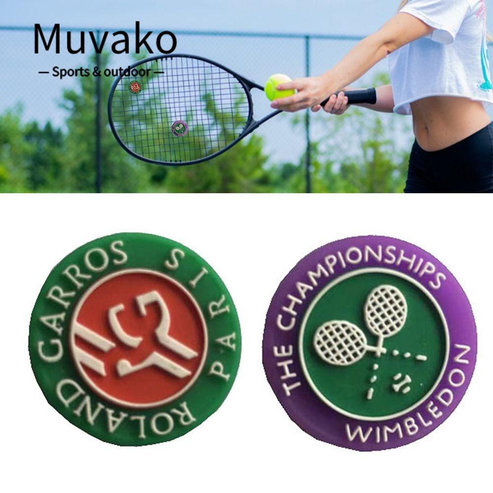MUVAKO Set 2 Phụ Kiện Giảm Chấn Chấn Động Bằng Silicone Cho Vợt Tennis