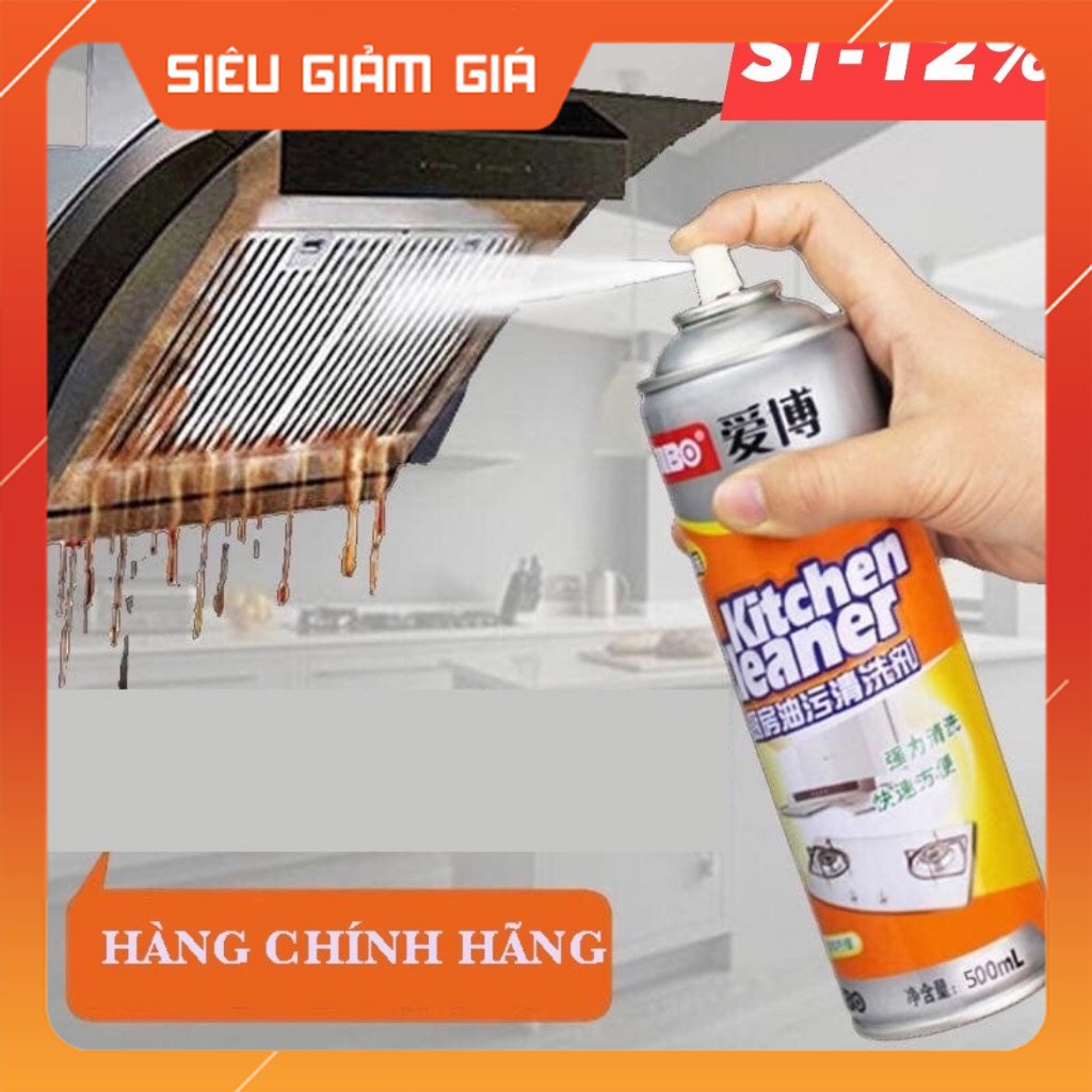 Bình xịt tẩy rửa đa năng Kitchen Clean, tẩy rửa nhà bếp, nhà tắm. Tẩy dầu mỡ (CAFANI SHOP)